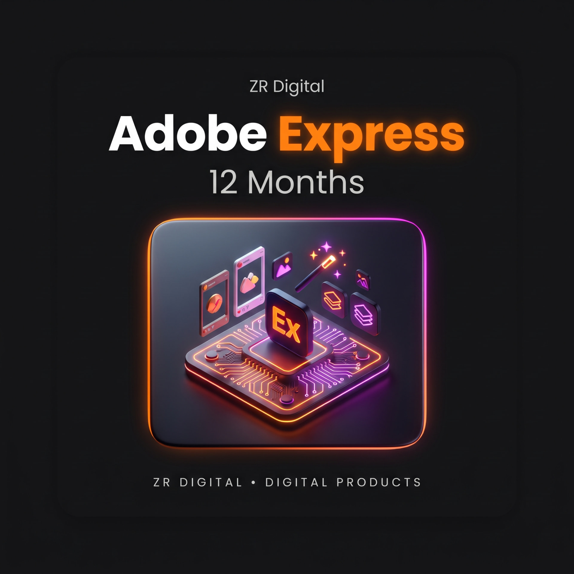 Adobe Express — 12 mois